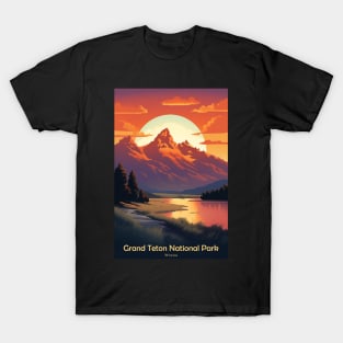 Grand Teton National Park Travel Poster T-Shirt